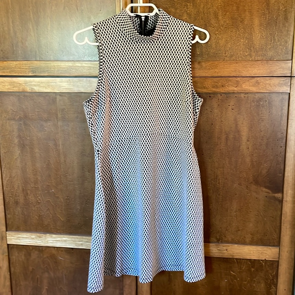 Streetwear Society black and winter white geometric dress.